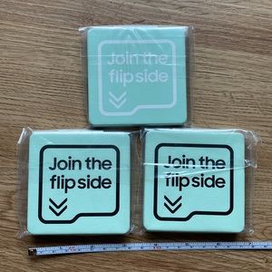 3 Samsung mint green leather compact flip mirror 3 pack bundle